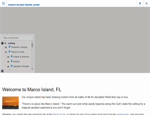 Tablet Screenshot of marcoislandtravelguide.com